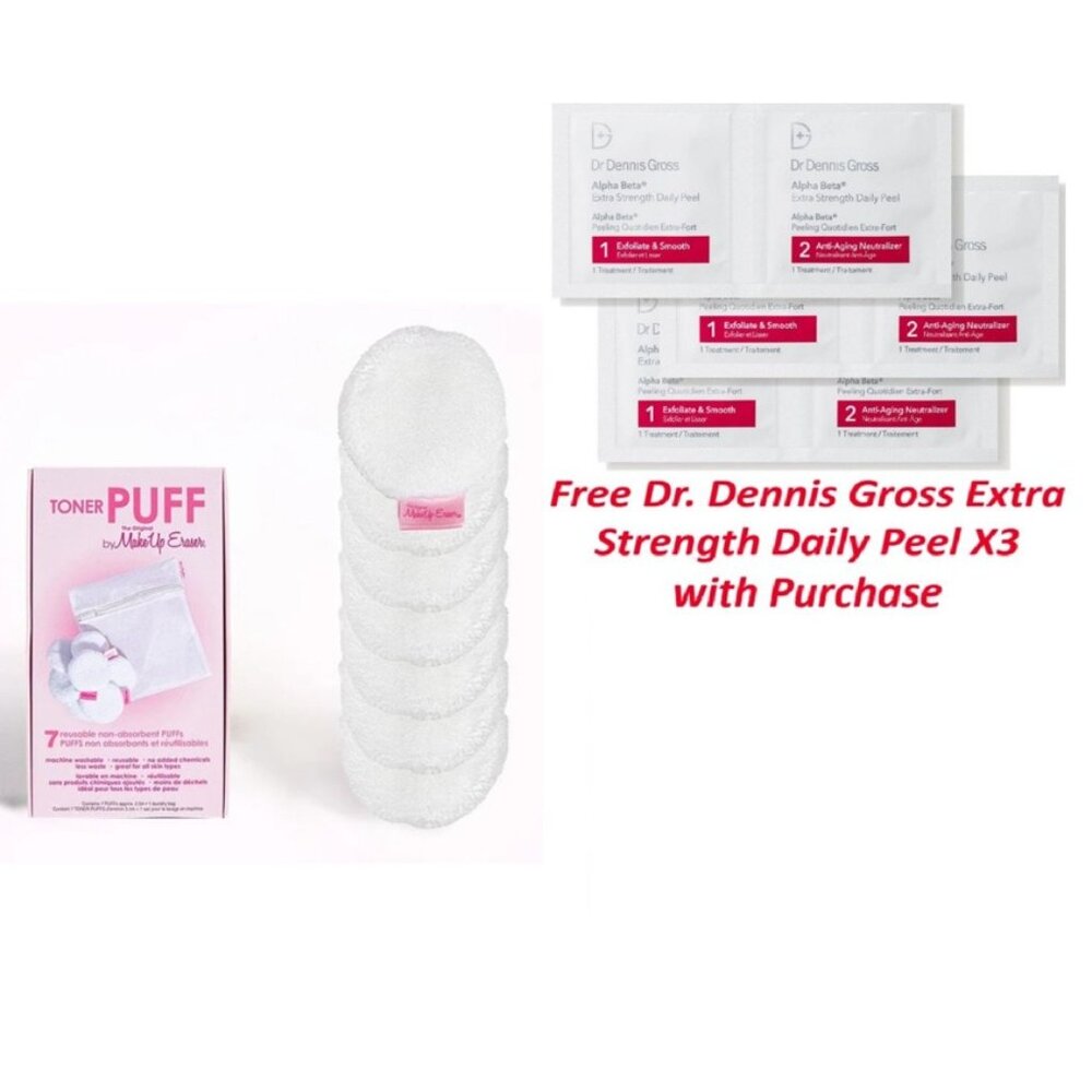 The Original Makeup Eraser Toner PUFF 7pc Set